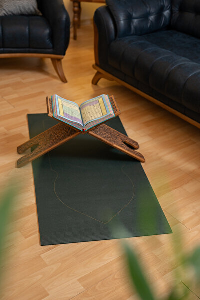 Sabeel Diz Korumaya Yardımcı Kalın Namazlık Seccade Yeşil Sade 5mm