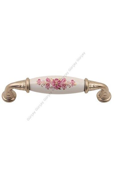 Gürçay Sude Porselen Kulp Saten Pembe Çiçekli 96mm (2 Adet)
