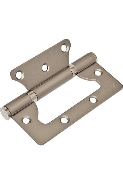Gürçay Non-Faceted Butterfly Door Hinge Steel Satin