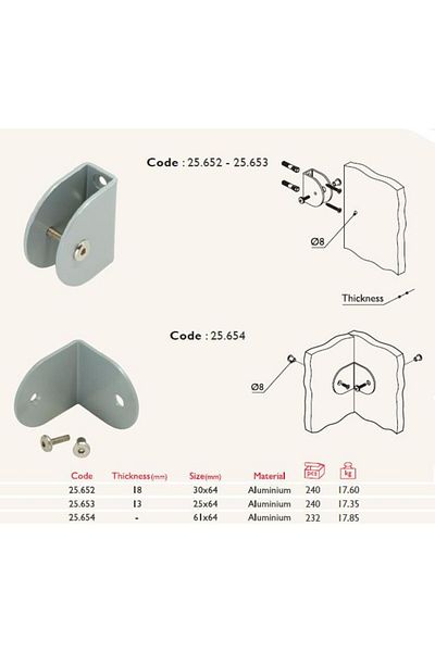 Gürçay Cabinet Connection U 18mm