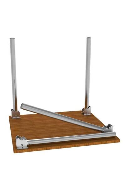 Gürçay Katlanır Masa Ayağı 11.503 4'lü Metalik Gri