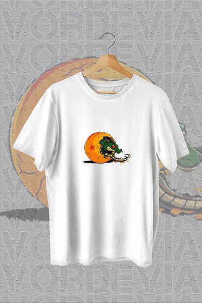 Vordevia Tricou supradimensionat alb cu imprimeu cu ouă de dragon