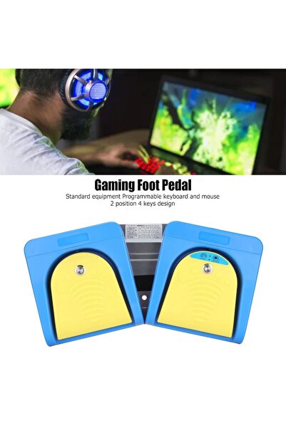ARDSU Çift USB 2 Ayak Pedalı, Kullanışlı Programlanabilir Bilgisayar Ayak Ped...