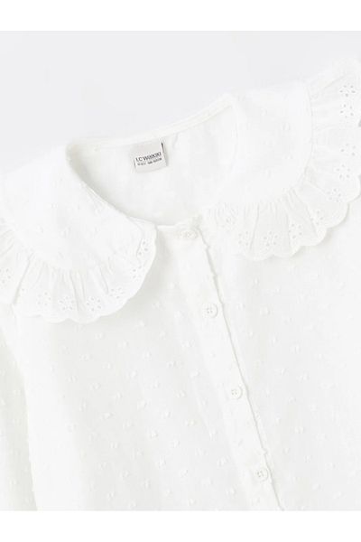LC Waikiki LCW Kids Baby Collar Long Sleeve Girl's Shirt