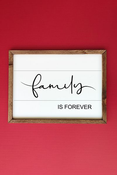 Wooden Factory ''Family Is Forever'' Οικογένεια, Forever Written Ξύλινο Πλαίσιο Πίνακας