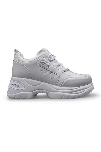 M.P. M.P 305 White - High Wedge and Light Sole Sports Shoes