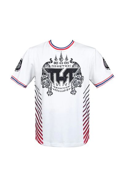TUFF Muay Thai Shirt True Power White Twin Tigers