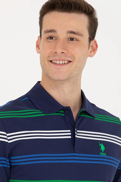 U.S. Polo Assn. Men's Navy Blue Polo Neck T-Shirt U.S. Polo Assn