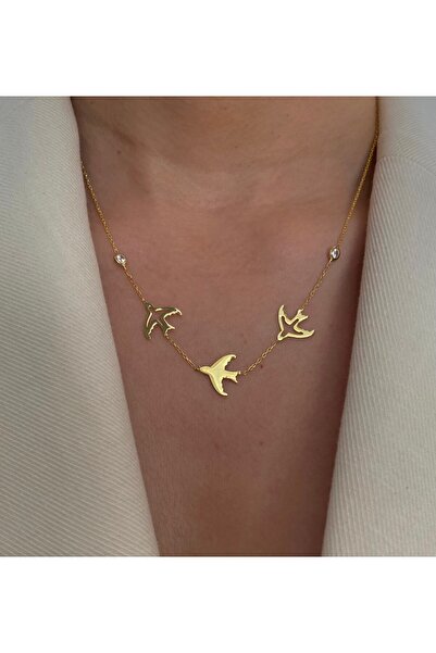 h&b design jewel 925 Ayar Gümüş Martı Kolye