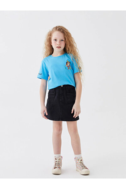 LC Waikiki Tricou unisex cu mânecă scurtă cu imprimeu cu maimuță nostalgică LCW Kids