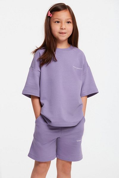 GRIMELANGE Dievčenská tepláková súprava Calı Crew Neck Purple