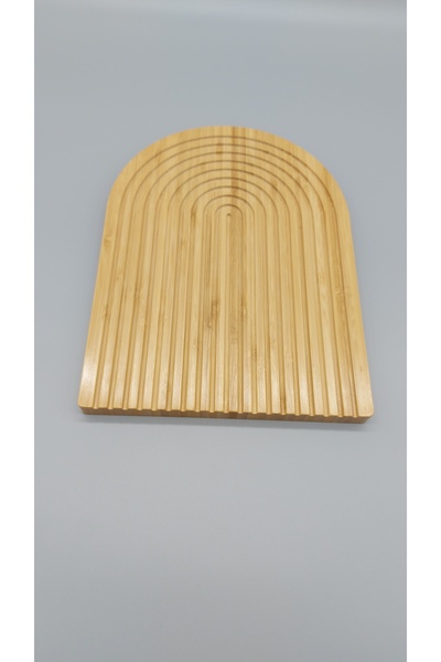 MİEN Bamboo presentation plate smooth laser cutting new model (24x33x2 cm)