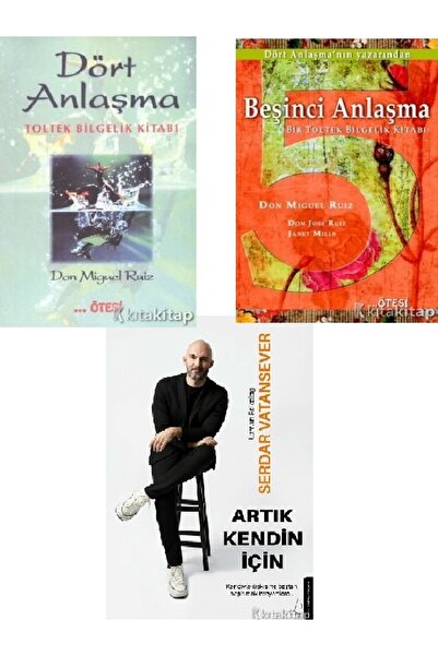 Destek Yayınları Artık Kendin İçin - Beşinci Anlaşma - Dört Anlaşma - Don Miguel Ruiz - Serdar Vatansever 3 KİTAP SET