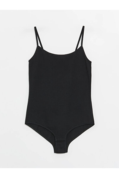 LC Waikiki LCW DREAM U Yaka Düz Askılı Kadın Çıtçıtlı Body