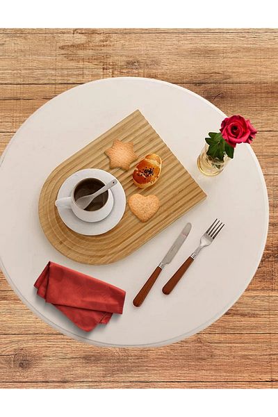 MİEN Bamboo presentation plate smooth laser cutting new model (24x33x2 cm)