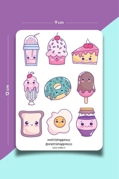 One Little Happiness Set de autocolante tematice Kawaii |   Autocolant Bullet...