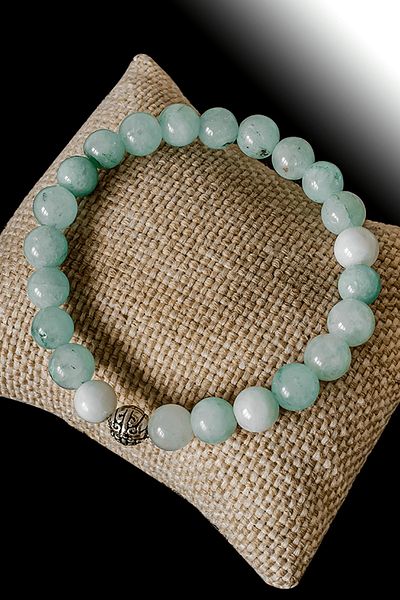 Tesbih Atölyesi Certified Real Aquamarine Stone Bracelet - Silver Apparatus