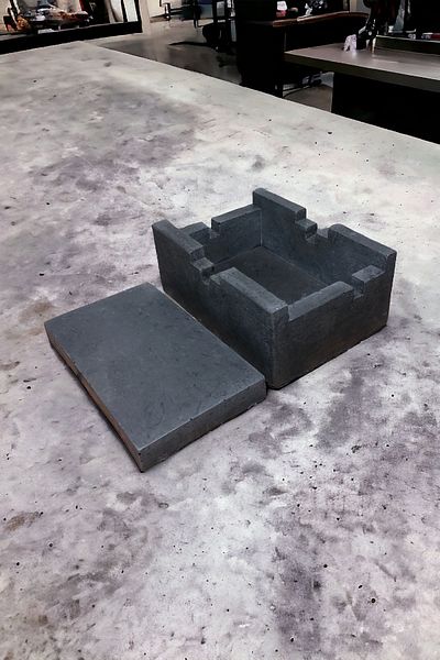 RocArt Home Concrete Rectangular Ashtray