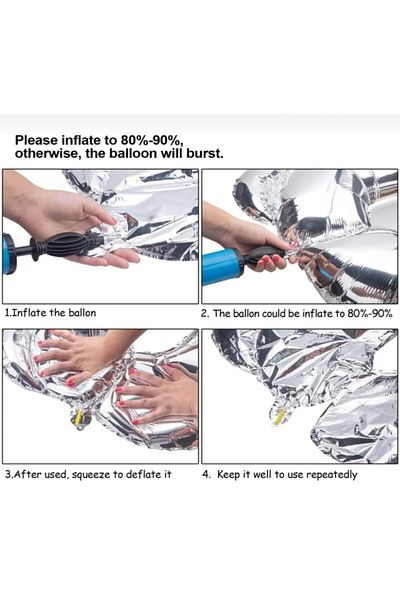 Yogi parti 0 Number Foil Silver Balloon 34”76 cm Helium Compatible Flying Balloon