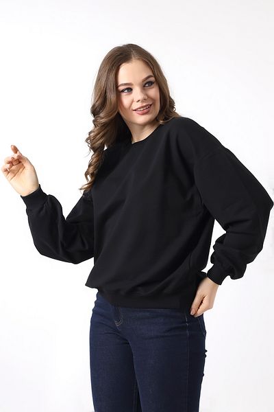 Empoli Hanorac oversize pentru femei, negru, cu 2 fire