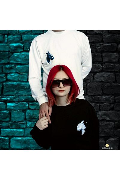 Gölge Store Night - Fury of Light Printed Slimfit Unisex Couple Combination Sweatshirt (2 Pieces)