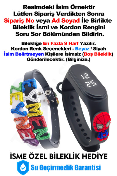 tutkanstore Hediye Bileklik Figürlü Çocuk Kol Saati 5 Atm Su Geçirmez Dokunma...