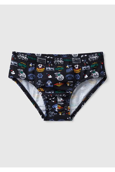 United Colors of Benetton Chiloți negri cu imprimeu Mickey pentru băiat