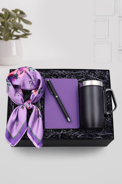 Trendmiya Siyah Mat Roller Kalem & Dikişli Mini Not Defteri & Kulplu Çelik Te...