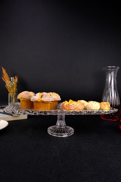 Digithome Standing Glass Serving and Presentation Plate 37.5 Cm – ST.KFS.620 C1-1-288