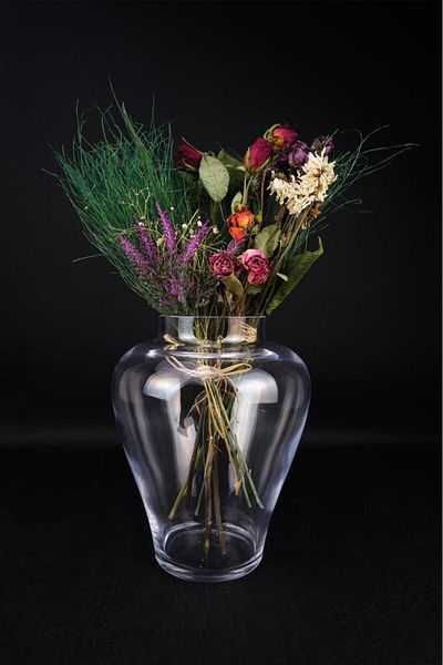Digithome 25 cm Decorative Shah Glass Vase - Vz.Sah.003 C1-1-288