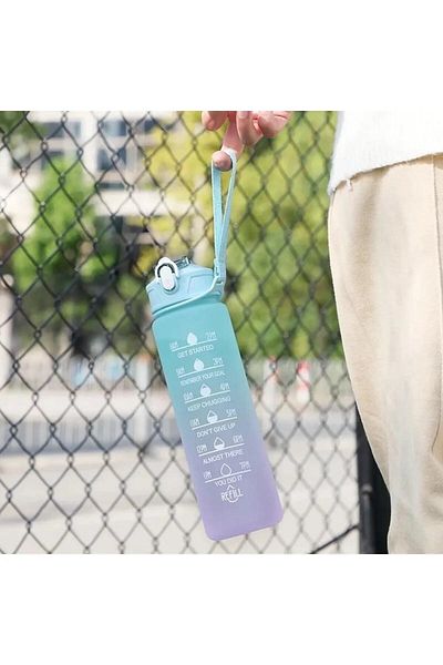 OSMEY 900 Ml Purple Motivational Water Bottle Children's Cute Water Bottle Bpa Free Water Bottle