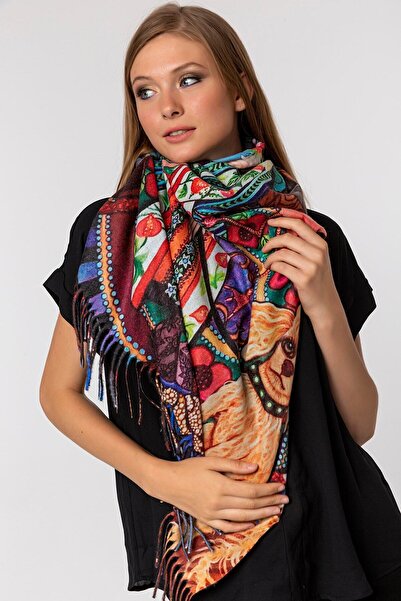 CASHMERE AND SİLK MAWLANA Şal de caşmir modal