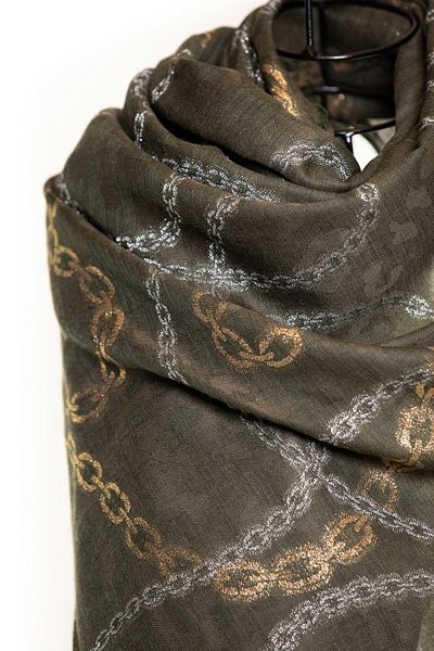 CASHMERE AND SİLK MAWLANA Wool Modal Cashmere Chain Model Shawl