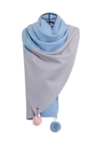 CASHMERE AND SİLK MAWLANA Şal simplu de culoare dublă din caşmir