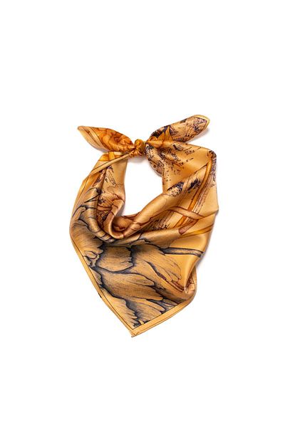 CASHMERE AND SİLK MAWLANA 100% Silk Scarf (50*50)