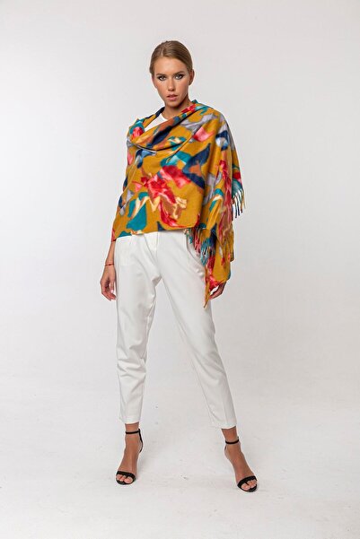 CASHMERE AND SİLK MAWLANA Şal imprimat din caşmir modal