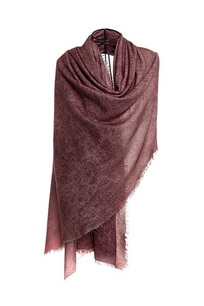 CASHMERE AND SİLK MAWLANA B,b Cashmere Double Color Knitted Shawl