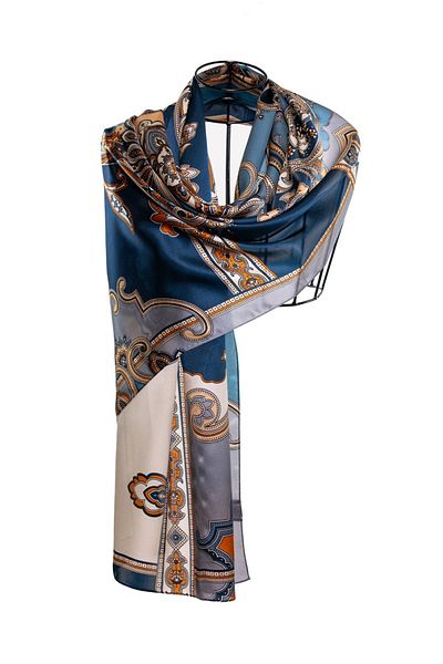 CASHMERE AND SİLK MAWLANA 100% Silk Shawl (53X170)
