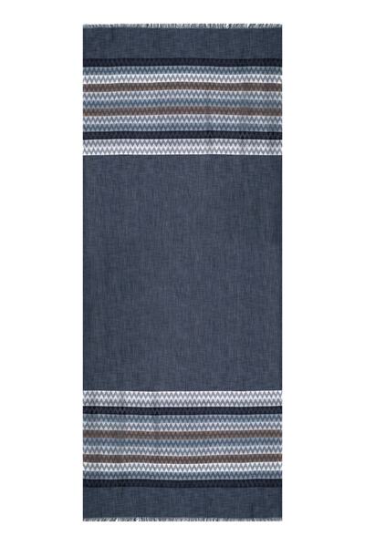 CASHMERE AND SİLK MAWLANA Modal Zigzag Shawl