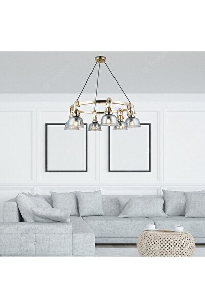 LUCEA Lumo 6 Lı Altın Yuv Avize 6xe27