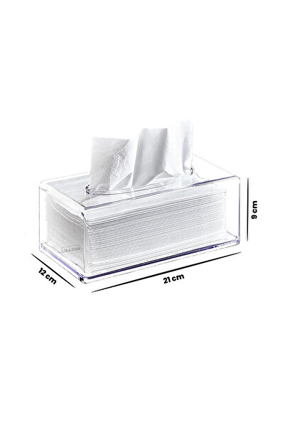 LİRAZON 2 Transparent Napkin Organizers Acrylic Shockproof 1stQuality Napkin Holder