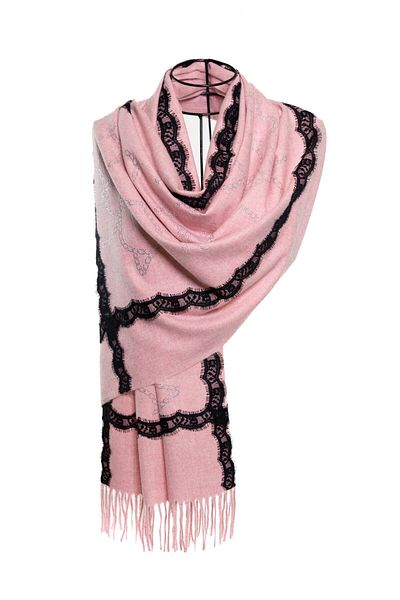 CASHMERE AND SİLK MAWLANA Dantela modală din cașmir și șal de piatră