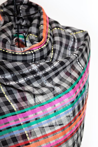 CASHMERE AND SİLK MAWLANA Yün Modal Kaşmir Şal (2313)