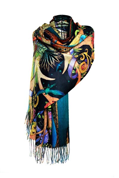 CASHMERE AND SİLK MAWLANA Modal Kaşmir Printed Şal