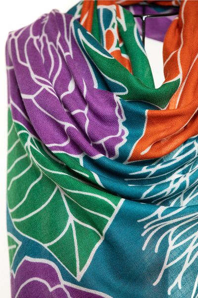 CASHMERE AND SİLK MAWLANA Şal imprimat 85% caşmir 15% mătase
