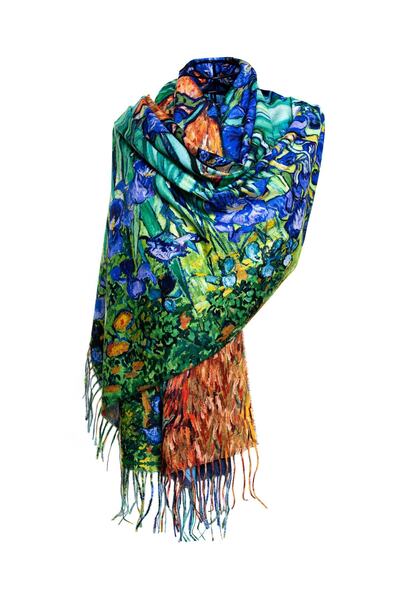 CASHMERE AND SİLK MAWLANA Şal imprimat din caşmir modal