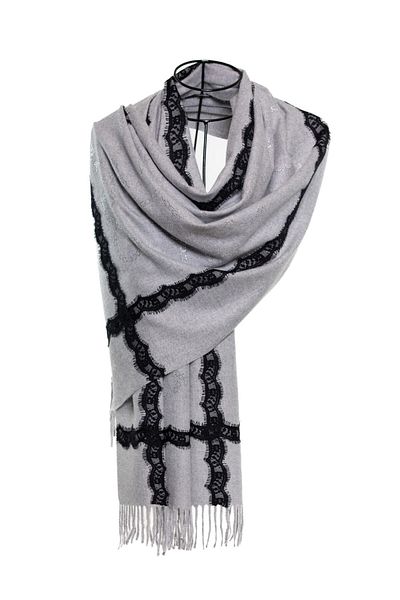 CASHMERE AND SİLK MAWLANA Dantela modală din cașmir și șal de piatră