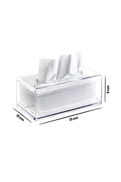 LİRAZON 1 Transparent Napkin Organizer Acrylic Shockproof 1stQuality Napkin Holder