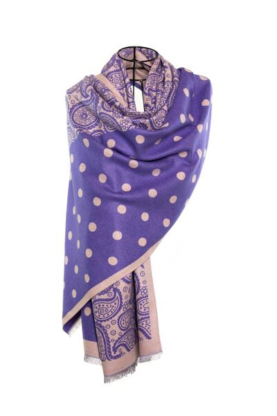 CASHMERE AND SİLK MAWLANA Şal jacquard din caşmir modal (cu bază).