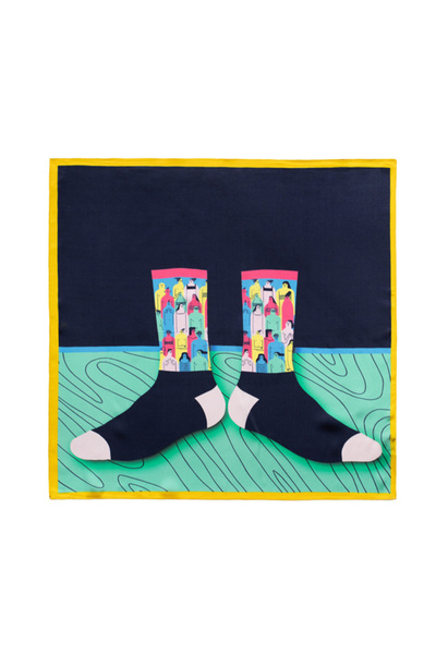 CASHMERE AND SİLK MAWLANA Eșarfă 100% mătase (50*50)